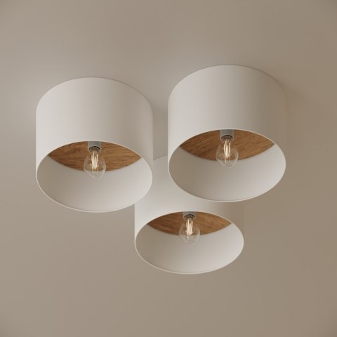 Sollux Lighting Plafon TELESTO biały/jasny brąz
