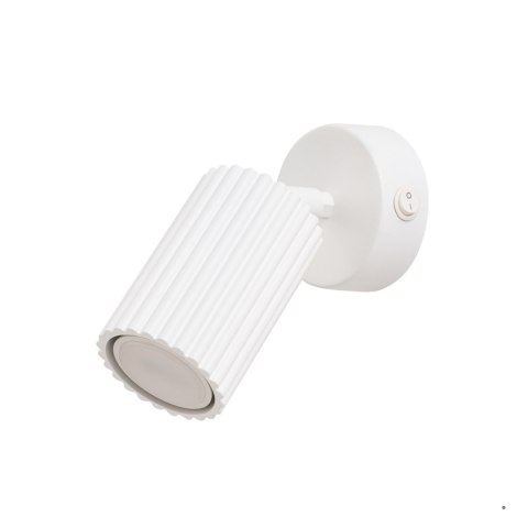 Sollux Lighting Kinkiet KARBON biały z włącznikiem