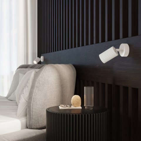 Sollux Lighting Kinkiet KARBON biały z włącznikiem