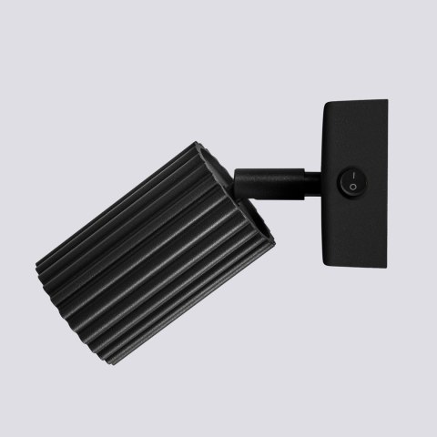 Sollux Lighting Kinkiet KARBON czarny z włącznikiem