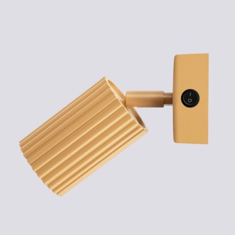 Sollux Lighting Kinkiet KARBON złoty z włącznikiem
