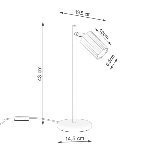 Sollux Lighting Lampa biurkowa KARBON czarna