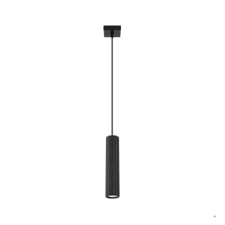 Sollux Lighting Lampa wisząca KARBON 1 czarny