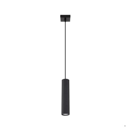 Sollux Lighting Lampa wisząca KARBON 1 czarny