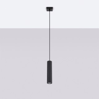 Sollux Lighting Lampa wisząca KARBON 1 czarny
