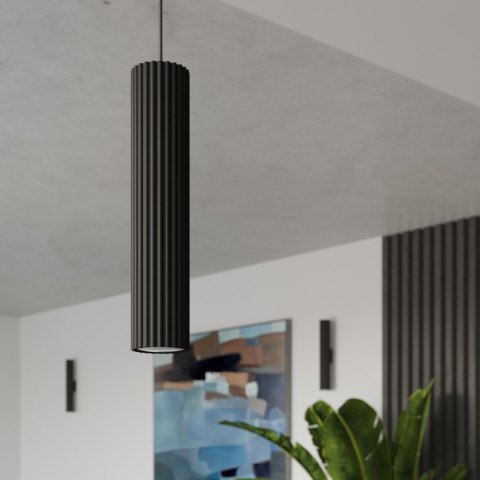 Sollux Lighting Lampa wisząca KARBON 1 czarny