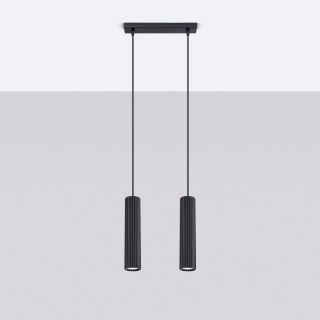Sollux Lighting Lampa wisząca KARBON 2 czarny