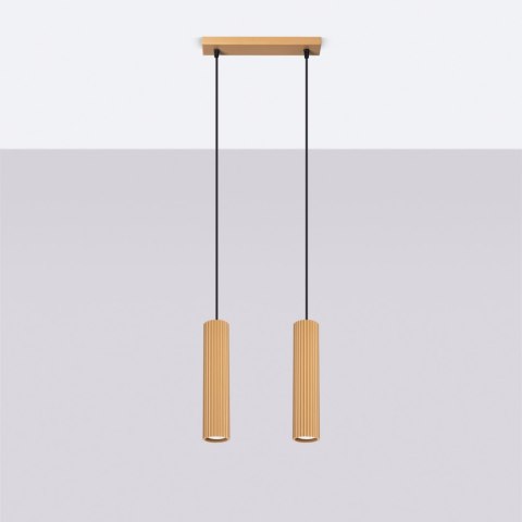 Sollux Lighting Lampa wisząca KARBON 2 złoty