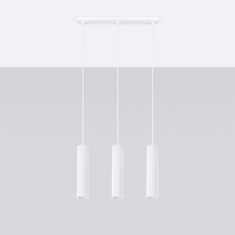 Sollux Lighting Lampa wisząca KARBON 3L biały