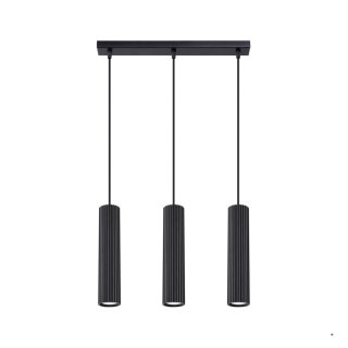 Sollux Lighting Lampa wisząca KARBON 3L czarny
