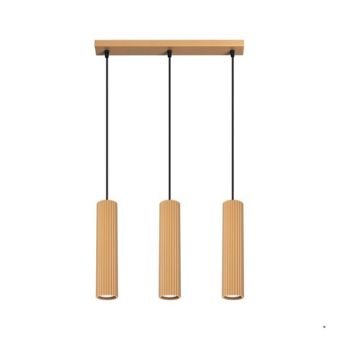 Sollux Lighting Lampa wisząca KARBON 3L złoty