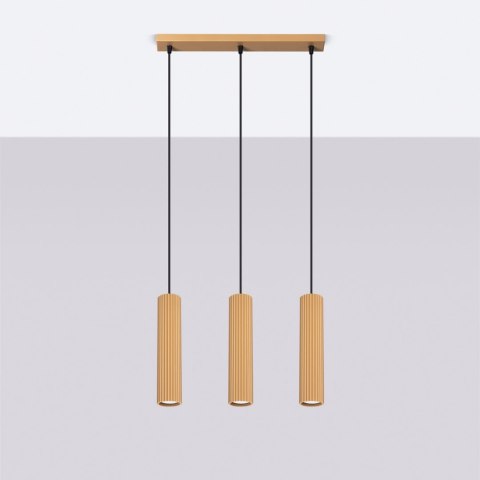 Sollux Lighting Lampa wisząca KARBON 3L złoty