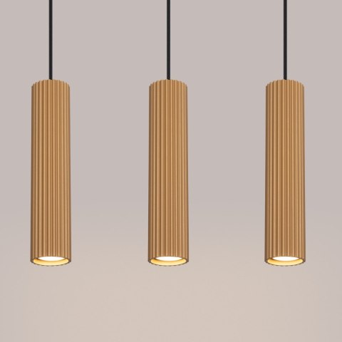 Sollux Lighting Lampa wisząca KARBON 3L złoty