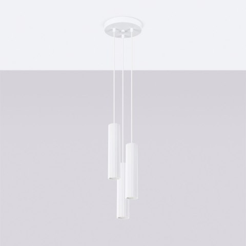 Sollux Lighting Lampa wisząca KARBON 3P biały