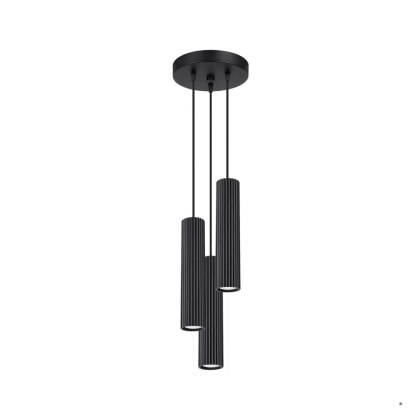 Sollux Lighting Lampa wisząca KARBON 3P czarny