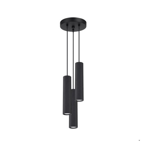 Sollux Lighting Lampa wisząca KARBON 3P czarny