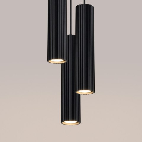 Sollux Lighting Lampa wisząca KARBON 3P czarny