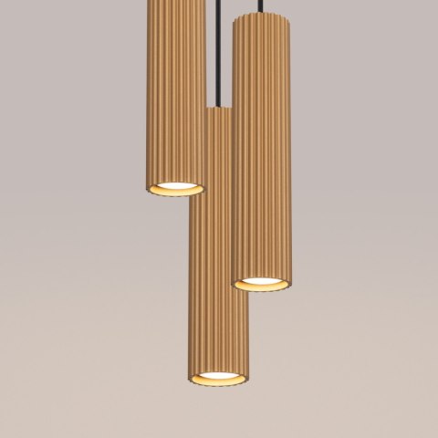 Sollux Lighting Lampa wisząca KARBON 3P złoty