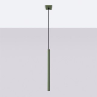 Sollux Lighting Lampa wisząca PASTELO 1 zielona oliwka