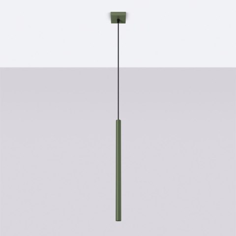 Sollux Lighting Lampa wisząca PASTELO 1 zielona oliwka