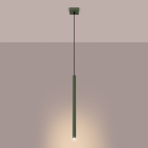 Sollux Lighting Lampa wisząca PASTELO 1 zielona oliwka