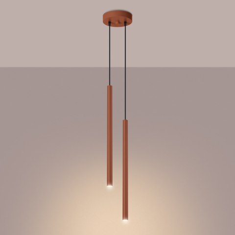 Sollux Lighting Lampa wisząca PASTELO 2 ochra czerwona