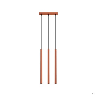 Sollux Lighting Lampa wisząca PASTELO 3 ochra czerwona
