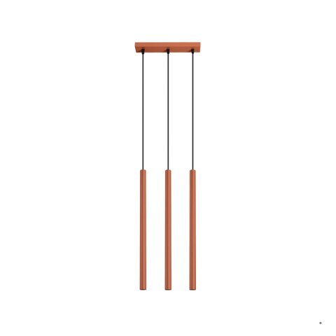 Sollux Lighting Lampa wisząca PASTELO 3 ochra czerwona