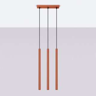 Sollux Lighting Lampa wisząca PASTELO 3 ochra czerwona