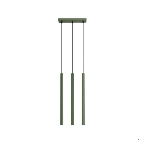 Sollux Lighting Lampa wisząca PASTELO 3 zielona oliwka