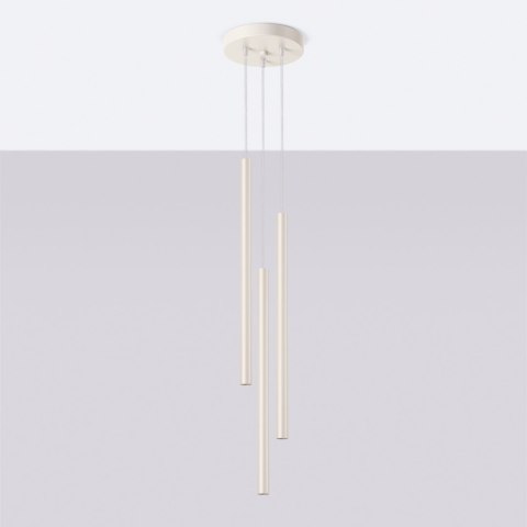 Sollux Lighting Lampa wisząca PASTELO 3P beżowa