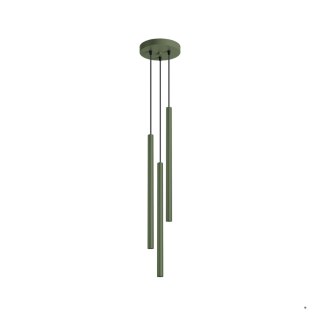 Sollux Lighting Lampa wisząca PASTELO 3P zielona oliwka