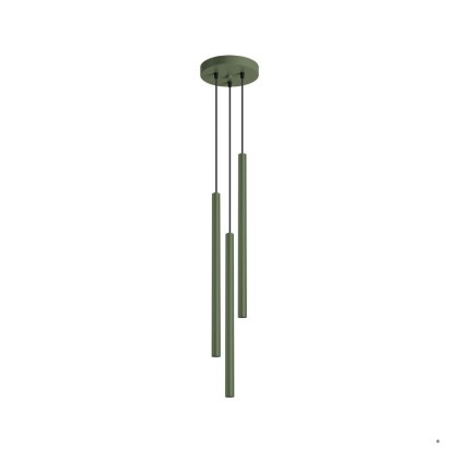 Sollux Lighting Lampa wisząca PASTELO 3P zielona oliwka