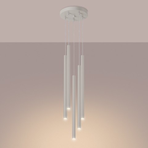 Sollux Lighting Lampa wisząca PASTELO 5P beżowa