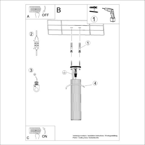 Sollux Lighting Plafon KARBON 30 biały