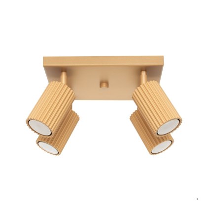 Sollux Lighting Plafon KARBON 4 złoty