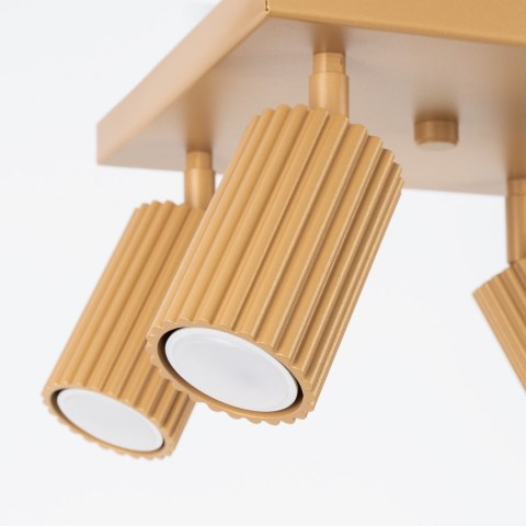 Sollux Lighting Plafon KARBON 4 złoty