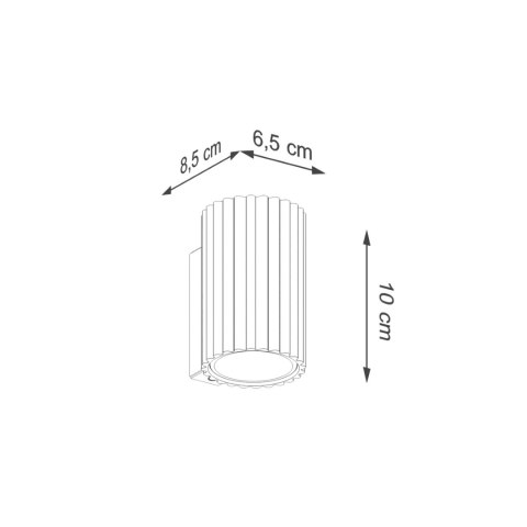 Sollux Lighting Kinkiet KARBON 10 biały