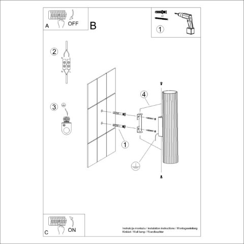 Sollux Lighting Kinkiet KARBON 30 beżowy