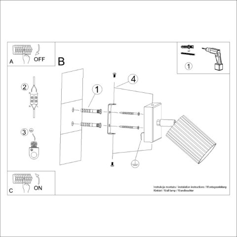 Sollux Lighting Kinkiet KARBON beżowy