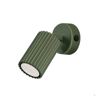 Sollux Lighting Kinkiet KARBON zielony oliwkowy z włącznikiem