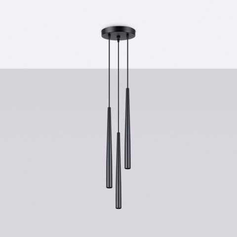 Sollux Lighting Lampa wisząca BLISS 3P czarna