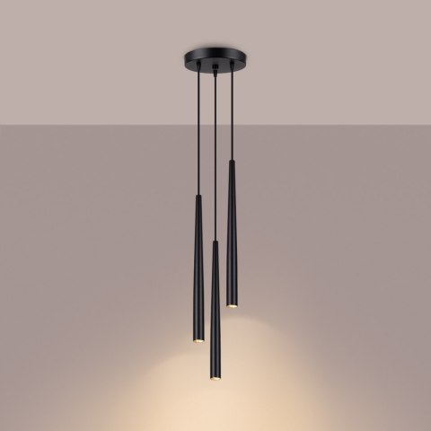 Sollux Lighting Lampa wisząca BLISS 3P czarna