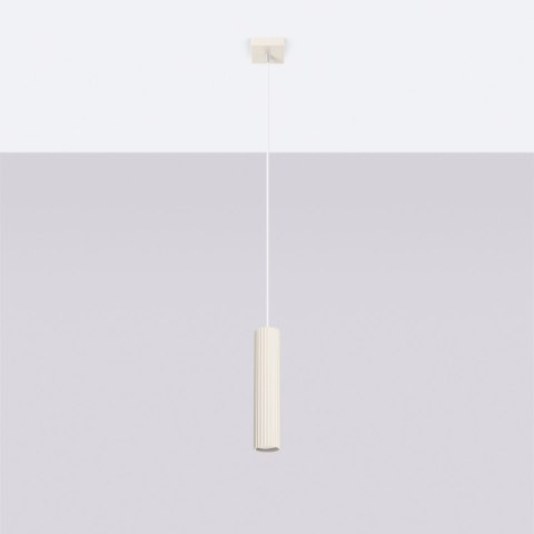 Sollux Lighting Lampa wisząca KARBON 1 beżowy