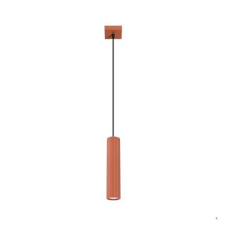 Sollux Lighting Lampa wisząca KARBON 1 ochra czerwona