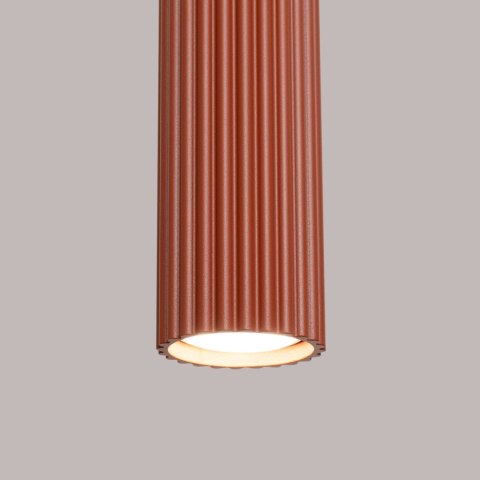 Sollux Lighting Lampa wisząca KARBON 1 ochra czerwona
