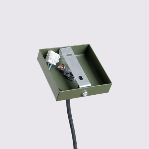 Sollux Lighting Lampa wisząca KARBON 1 zielony oliwkowy