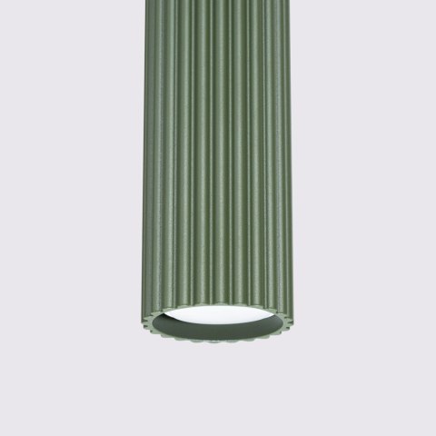 Sollux Lighting Lampa wisząca KARBON 1 zielony oliwkowy