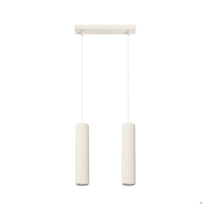 Sollux Lighting Lampa wisząca KARBON 2 beżowy