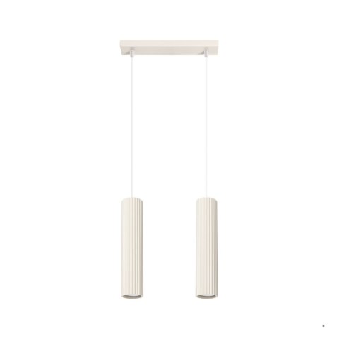 Sollux Lighting Lampa wisząca KARBON 2 beżowy
